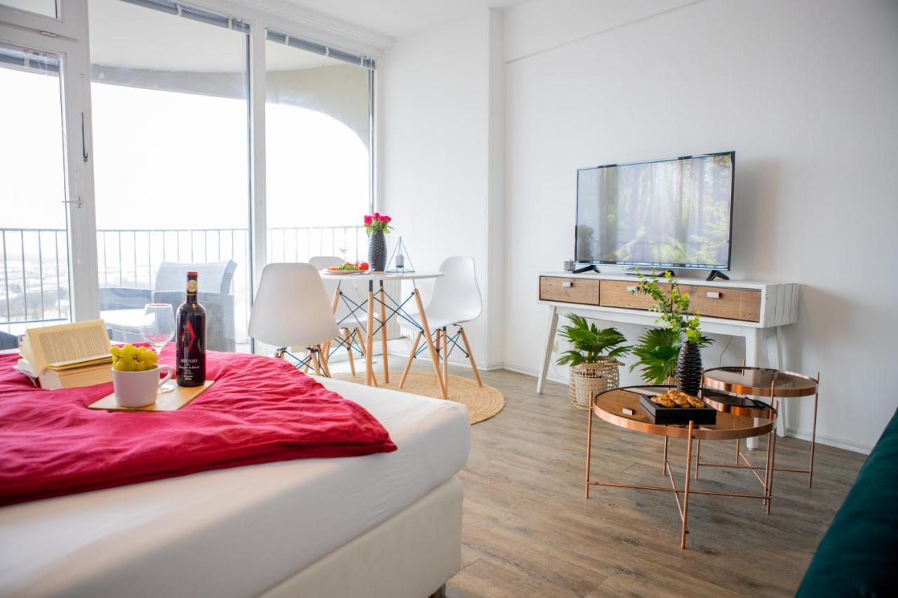 Modernes Apartment Mit Tollem Blick Ueber Die Stadt Augsburg Exteriör bild