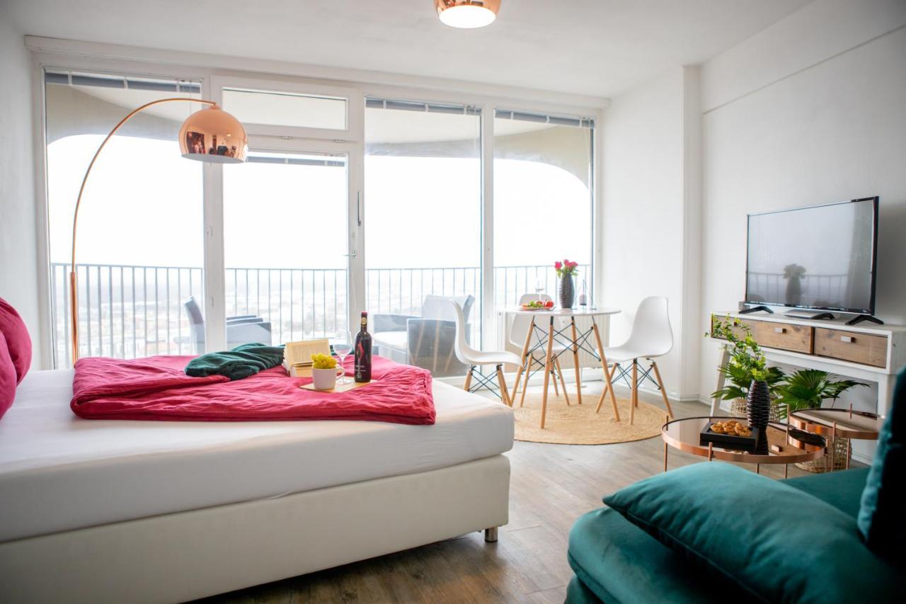 Modernes Apartment Mit Tollem Blick Ueber Die Stadt Augsburg Exteriör bild